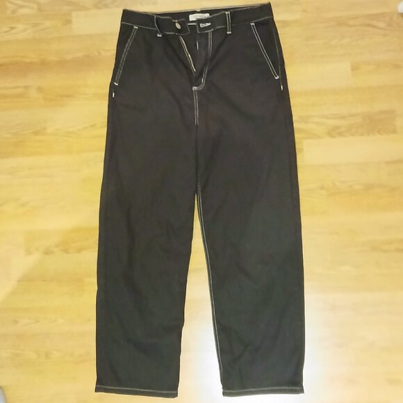 Carhartt WIP Armanda Pant Relaxed Straight Leg Black Size 28 - Picture 6 of 10